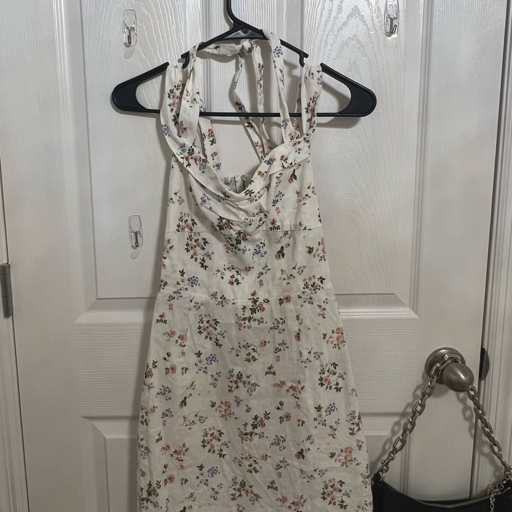 Reformation White Floral Dress